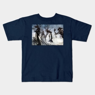 Elderberry Visit - Peter Pan at Kensington Gardens - Arthur Rackham Kids T-Shirt